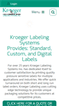 Mobile Screenshot of kroegerlabeling.com